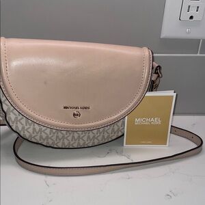 Michael Kors Blush and Beige Crossbody Bag